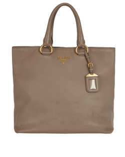 Soft Tote, Leather, Taupe, 165, 2*